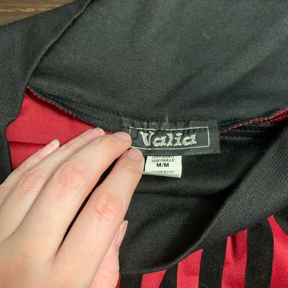 Red and Black Stripes Pencil Skirt Size Medium NWT - Picture 4 of 6